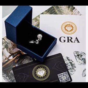 New Ladylike Moissanite 18K White Gold Plated Stud Earrings Sterling Silver
